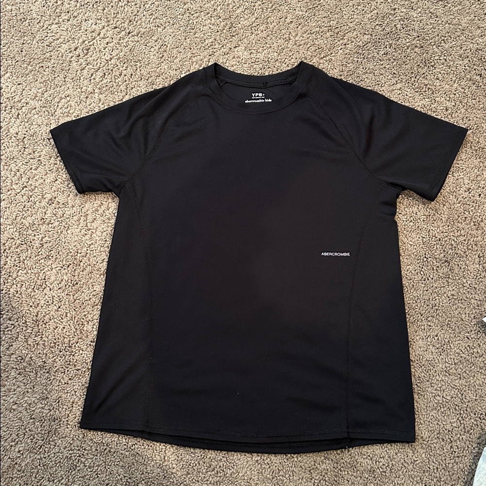 Abercrombie Kids Black Short Sleeve Tee- athletic material